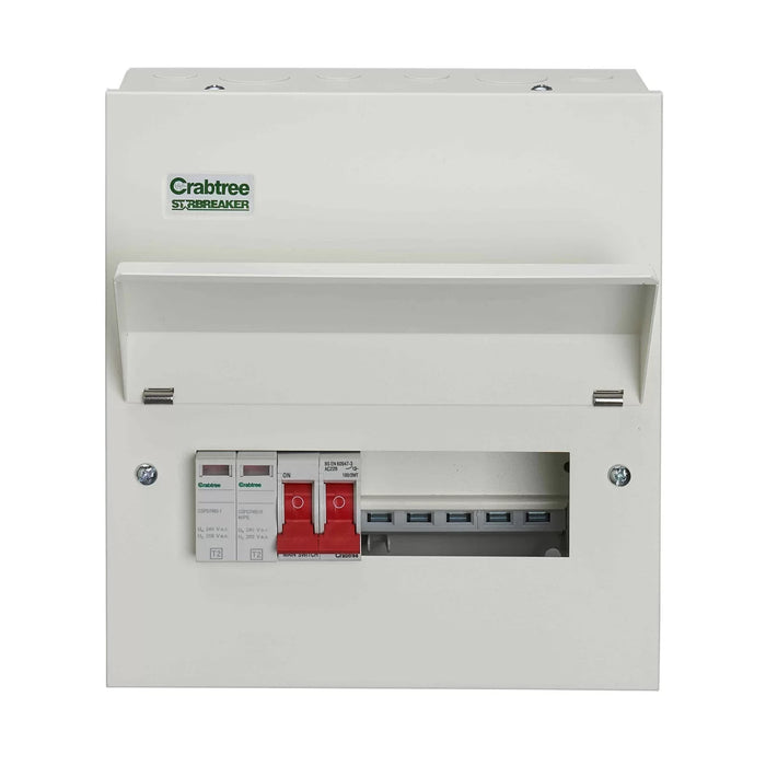 Crabtree 5 Way Consumer Unit Main Switch 100A with SPD
