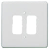 Crabtree 2 Gang Flush Moulded Grid Cover Plate