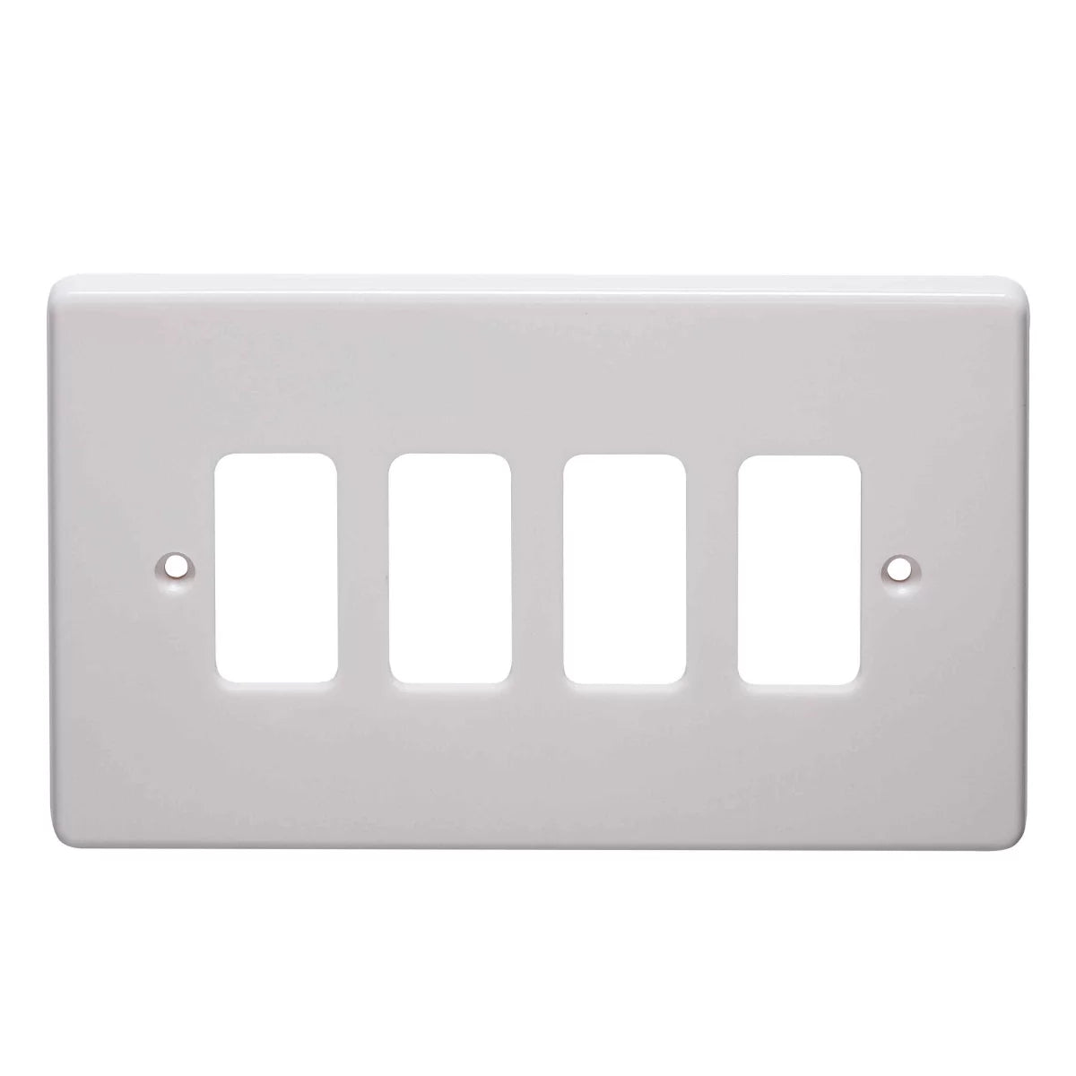 Crabtree 4 Gang Flush Moulded Grid Cover Plate