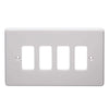 Crabtree 4 Gang Flush Moulded Grid Cover Plate