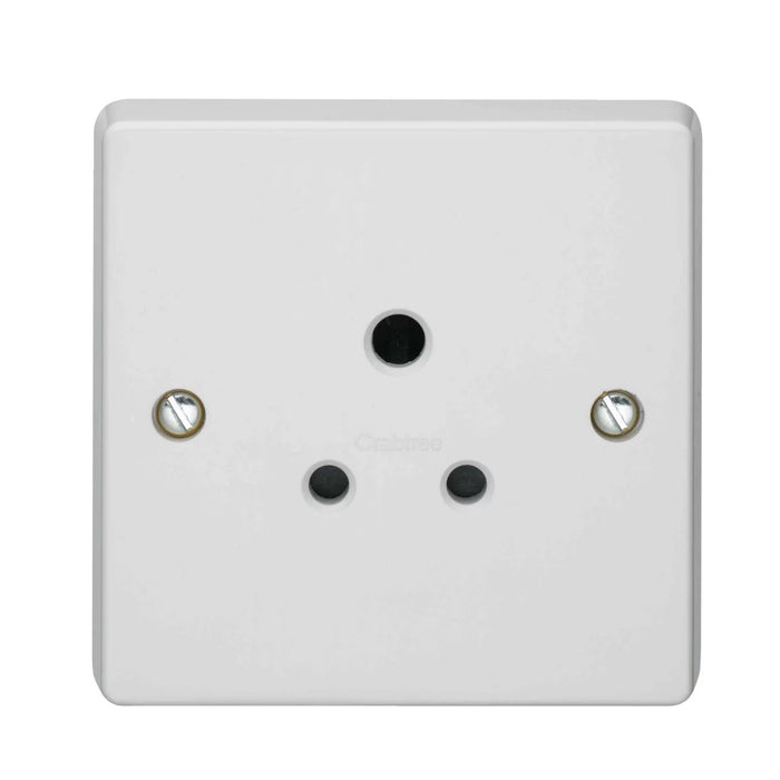 Crabtree 5A 1 Gang 3 Pin Unswitched Socket