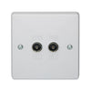 Crabtree 1 Gang 2 Way Direct Connection Coaxial Socket