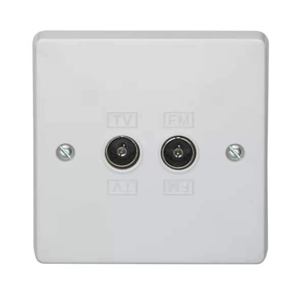 Crabtree 1 Gang 2 Way Isolated Coaxial Socket