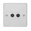 Crabtree 1 Gang 2 Way Isolated Coaxial Socket