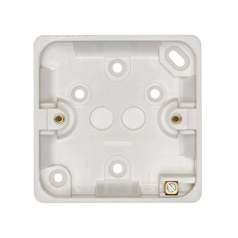 Crabtree 1 Gang 20mm Surface Installation Box