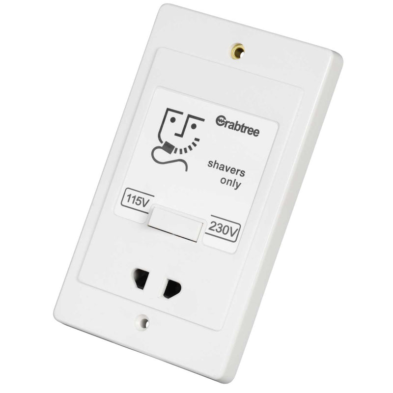 Crabtree 115/230V Shaver Socket Dual Voltage