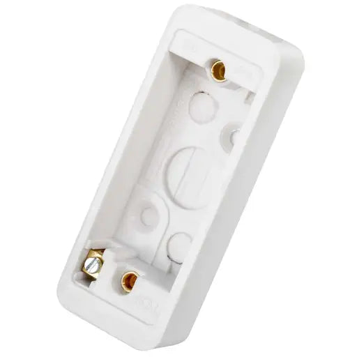 Crabtree 1 Gang 20mm Surface Installation Box (Will Accept 16mm X 16mm Mini Trunking)
