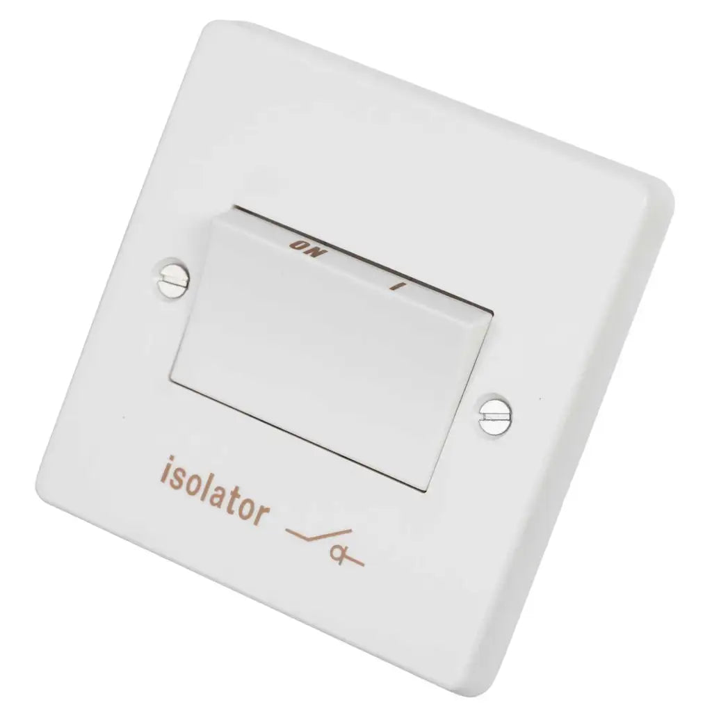 Crabtree 6A Triple Pole Isolator Switch With Isolator Symbol And ' - - '