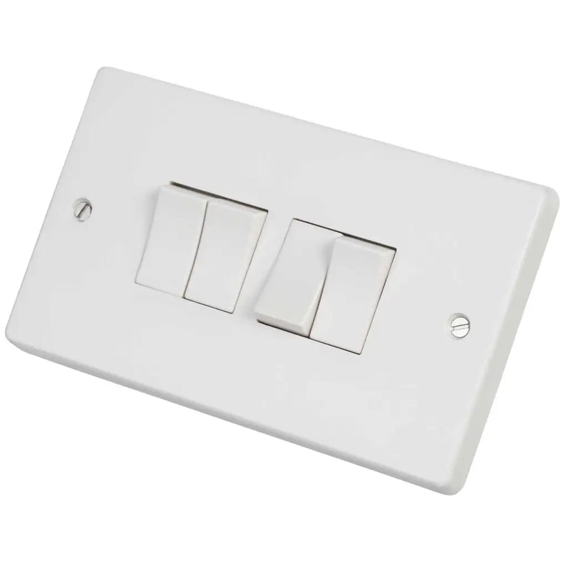 Crabtree 10AX 4 Gang 2 Way Switch
