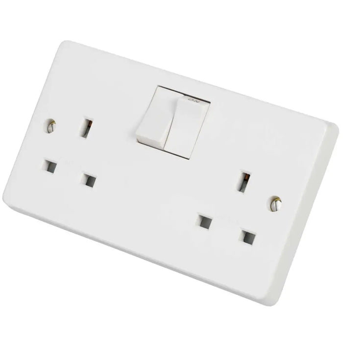 Crabtree 13A 2 Gang Double Pole Switched Socket