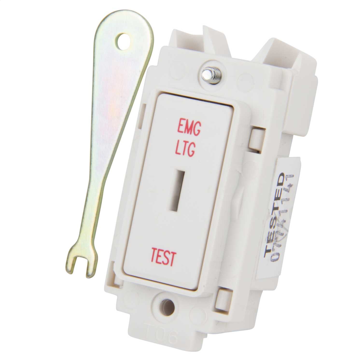 Crabtree 20AX 2 Way Grid Switch Complete With Key in Red