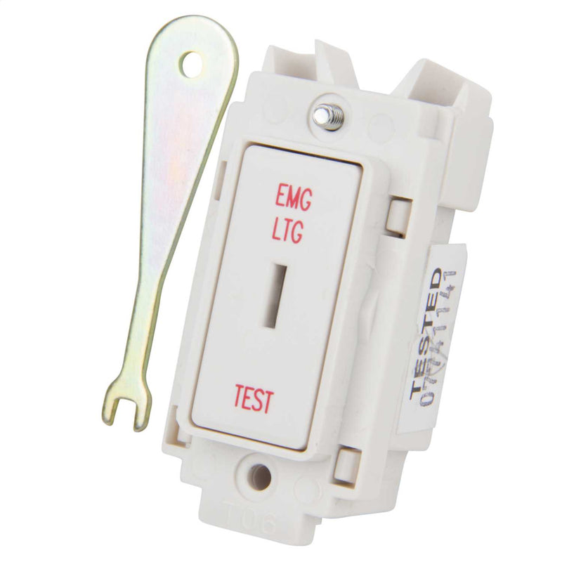 Crabtree 20AX 2 Way Grid Switch Complete With Key in Red