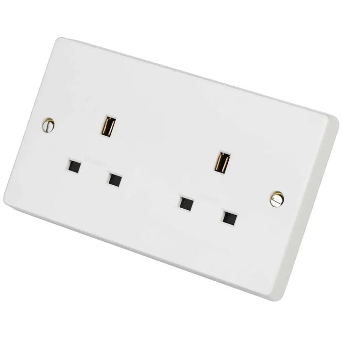 Crabtree 13A 2 Gang Unswitched Socket