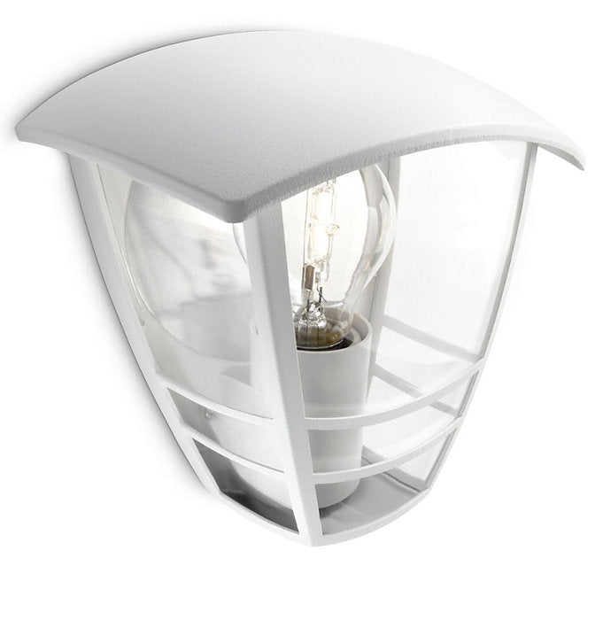 Philips Creek 1x60W 230V Outdoor Wall Lantern White