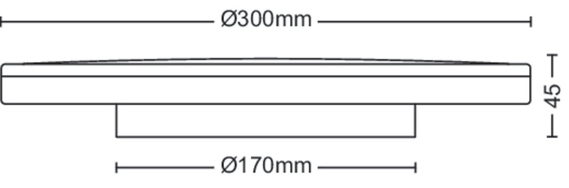 Philips Functional CL570 Ozziet Ceiling Light 18W 27K - White