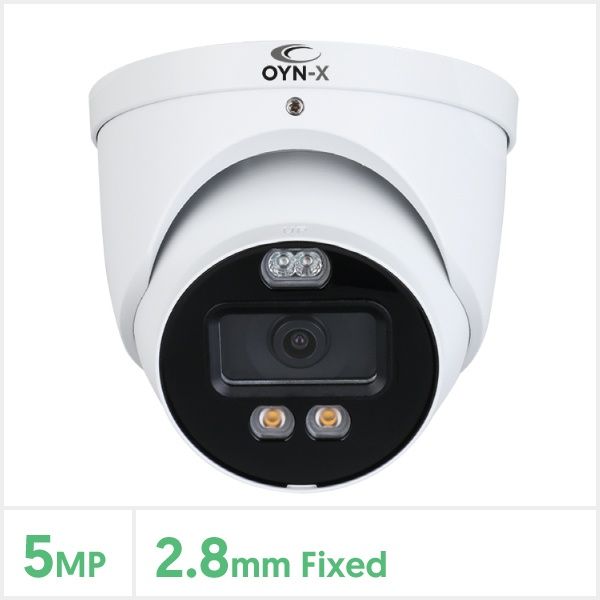 Eagle 5MP Fixed Lens Full-Colour Active Deterrent Turret Camera - White
