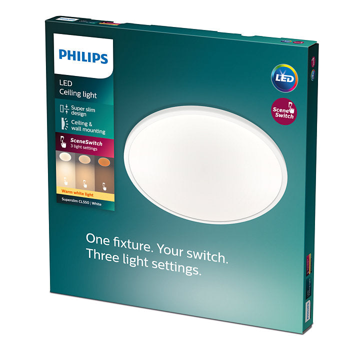 Philips SuperSlim CL550 18W 27K Ceiling Light