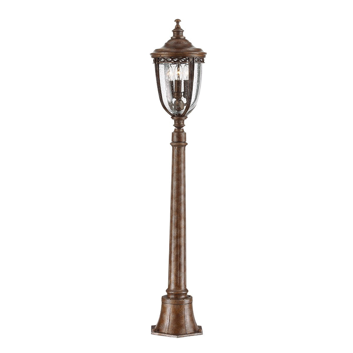 FE-EB4-M-BRB Feiss English Bridle 3 Light Medium Lamp Post British Bronze