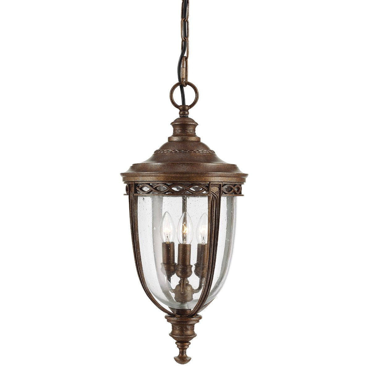 FE-EB8-L-BRB Feiss English Bridle 3 Light Large Hanging Lantern British Bronze