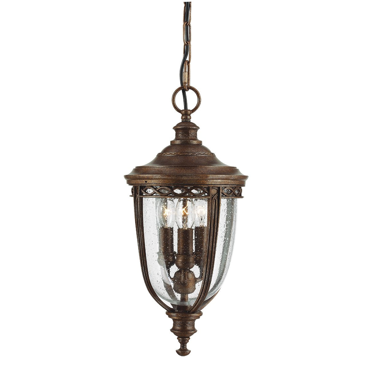 FE-EB8-M-BRB Feiss English Bridle 3 Light Medium Hanging Lantern British Bronze