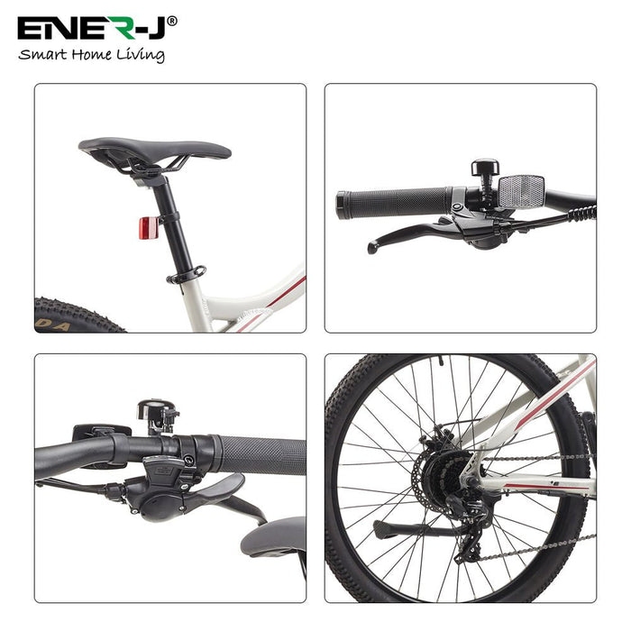 Ener J Lectro EM-600 MTB Pro Series, Alloy E-Bike, Inbuilt Battery Design, Grey