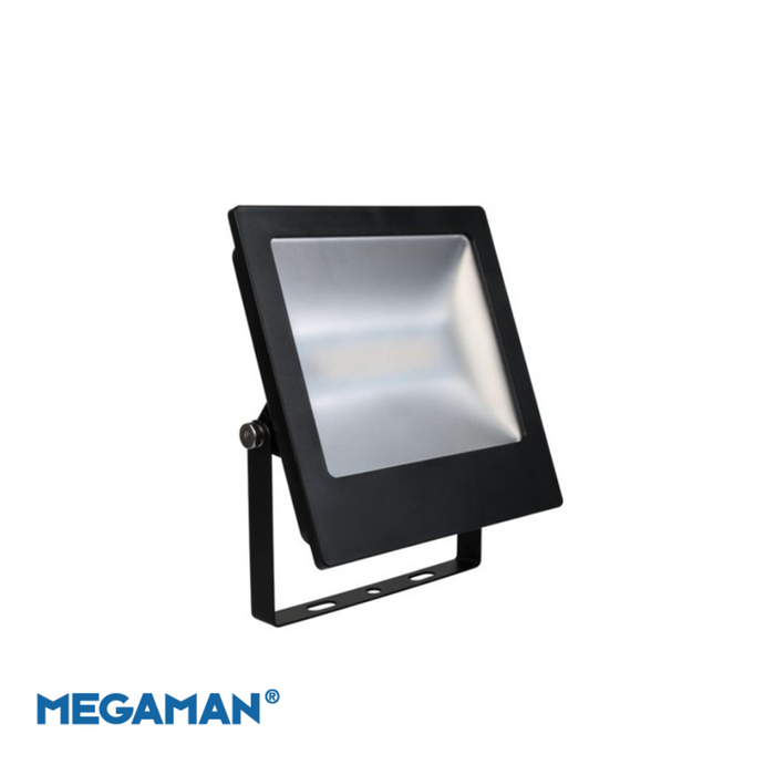 MEGAMAN Tott 24W LED Floodlight - Black 400k, 2300lm, IP65 Slim Surface Mounted LED Flood