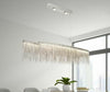 SS-1606 Fringe 2 Light Suspended Pendant Satin Silver