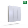 Ener-J 3 Gang Kinetic Dimmable Switch - White (PRO RANGE)