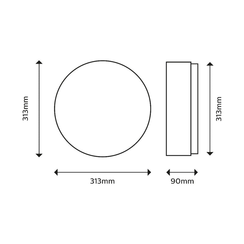 Philips CL257 Balance Ceiling Light Warm White 17W, 27K Lumens - White