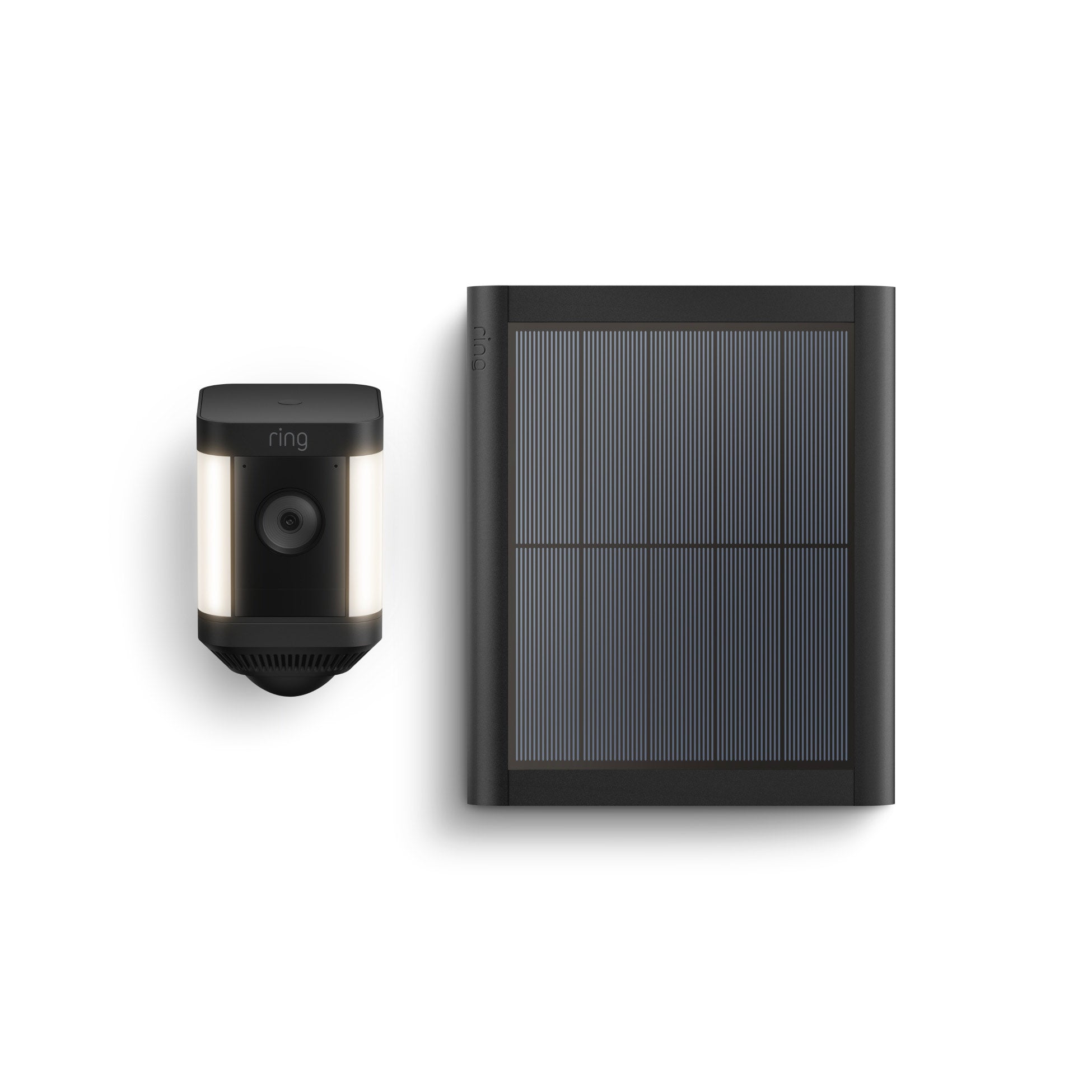 Ring Spotlight Cam Plus Battery & USB-C Solar Panel Black *BUNDLE*