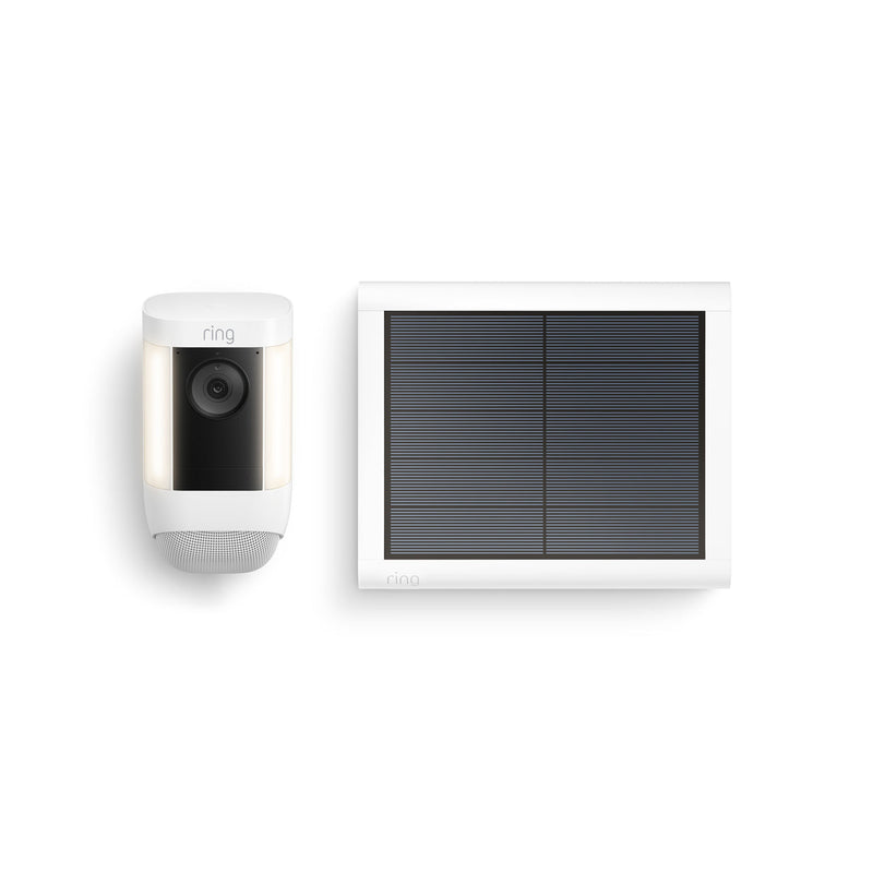 Ring Spotlight Cam Pro Battery & USB-C Solar Panel White *BUNDLE*
