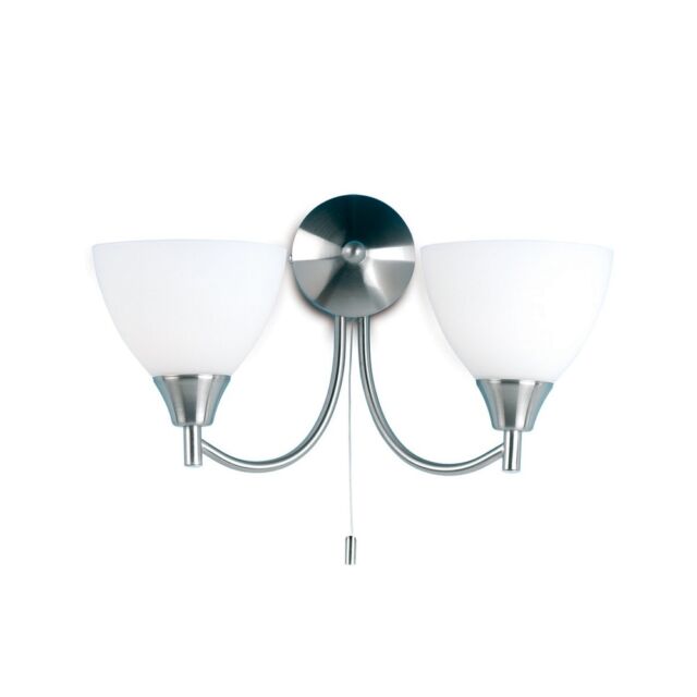 1805-2SC Alton Satin Chrome 2 Light Wall Light