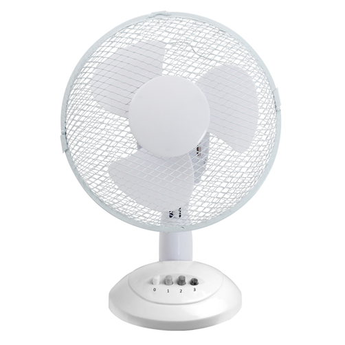Ced TF12N 12" 35W 3 Speed White Desk Fan