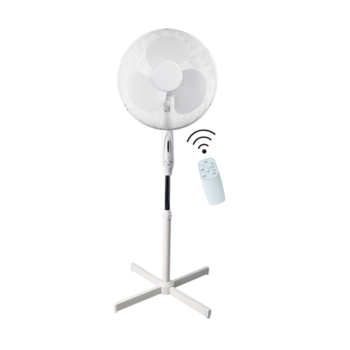 Ced PF16RT 16" 45W 3 Spd White Pedestal Fan Remote Control