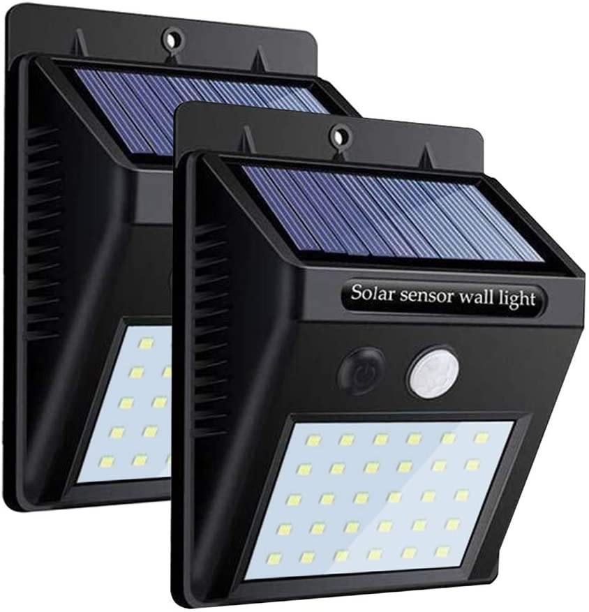 Ener J 0.55W PIR Solar Wall Lights, 200 Lumens, 1200 mAh Battery, 6500K
