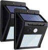 Ener J 0.55W PIR Solar Wall Lights, 200 Lumens, 1200 mAh Battery, 6500K