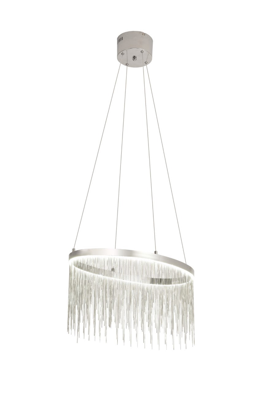 Fringe Oval Remote Colour Changing LED Chandelier