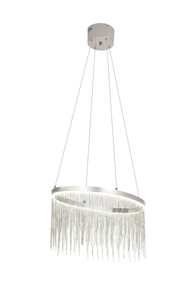 Fringe Oval Remote Colour Changing LED Chandelier